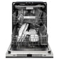 ZLINE Autograph Edition 24 in. Monument Series 3rd Rack Dishwasher with Auto Door Open Drying, 44dBa, Black Stainless Steel Panel with Champagne Bronze Handle (DWMTZ-BS-24-CB)