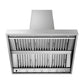 ZLINE Island Mount Outdoor Grill Hood with Size Options (GOi1) front, under.