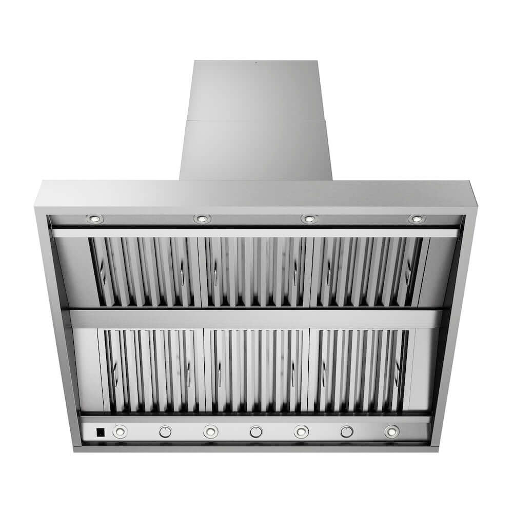 ZLINE Island Mount Outdoor Grill Hood with Size Options (GOi1) front, under.
