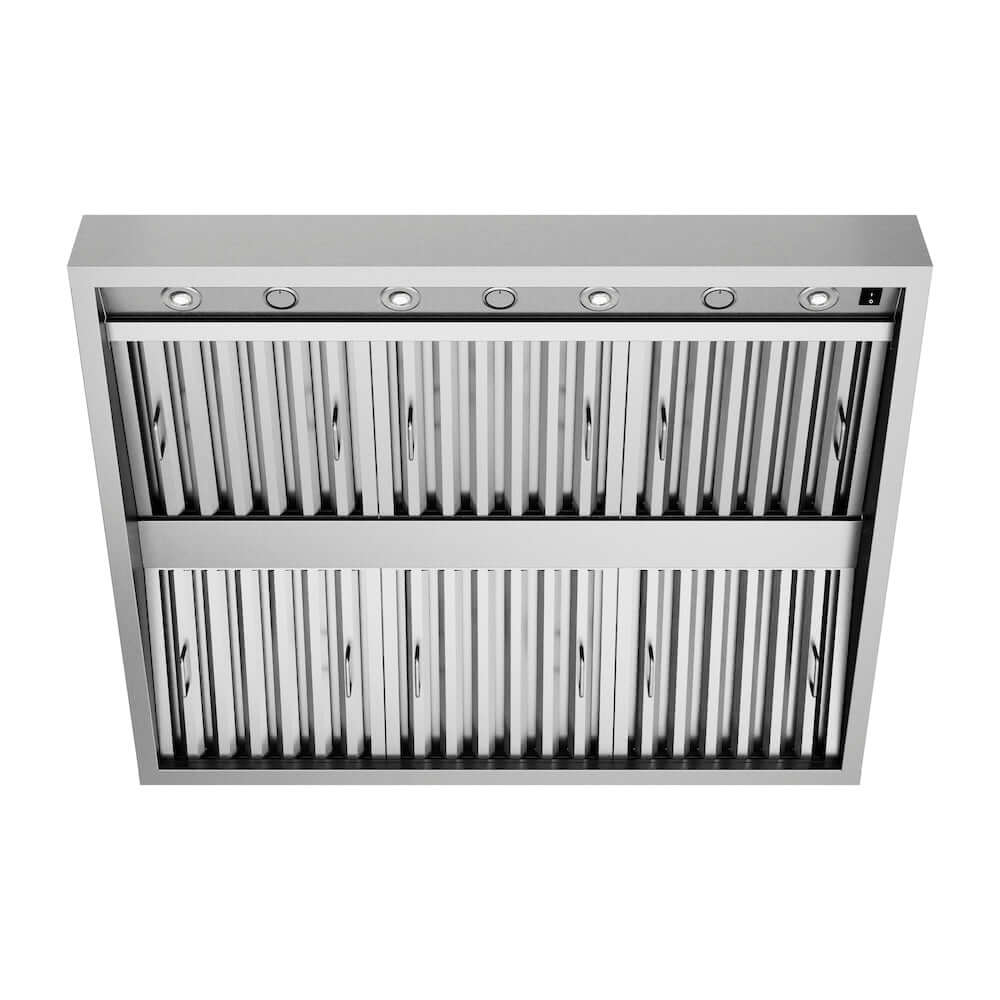 ZLINE Under Cabinet Outdoor Grill Hood with Size Options (GOU1) front, under.