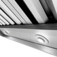 ZLINE Under Cabinet Outdoor Grill Hood with Size Options (GOU1) close-up detail, built-in lighting.