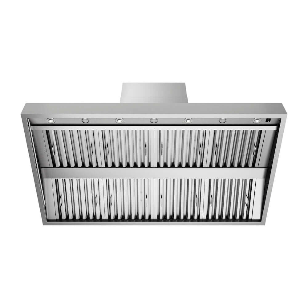 ZLINE Wall Mount Outdoor Grill Hood with Size Options (GOW1) front, under.