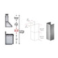 ZLINE 2 Piece 36 in. Chimney Extensions for Wall Mount Outdoor Grill Hood (2PEXT-GOW36)