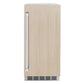 ZLINE 15 in. Touchstone Clear Cube Ice Maker with Drain Pump and Panel Ready Door (ICCDP-15) front, with custom panel.