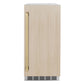 ZLINE Autograph Edition 15 in. Touchstone Clear Cube Ice Maker with Drain Pump and Panel Ready Door with Champagne Bronze Handle (ICCDPZ-15-CB) front, with custom panel.