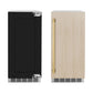 ZLINE Autograph Edition 15 in. Touchstone Clear Cube Ice Maker with Drain Pump and Panel Ready Door with Polished Gold Handle (ICCDPZ-15-G) front, panel ready unit side-by-side unit with custom panels.