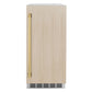 ZLINE Autograph Edition 15 in. Touchstone Clear Cube Ice Maker with Drain Pump and Panel Ready Door with Polished Gold Handle (ICCDPZ-15-G) front, with custom panel.