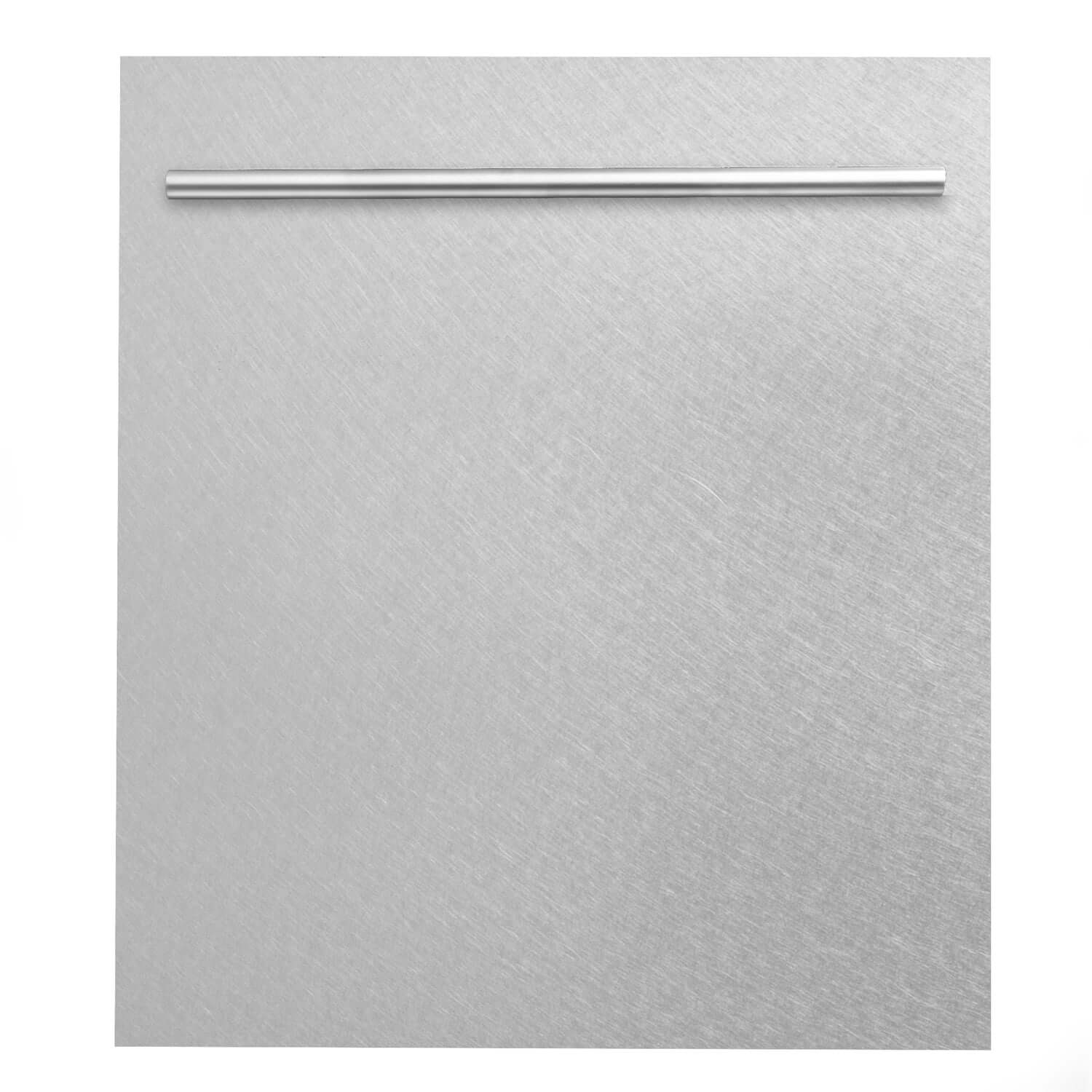 ZLINE 24 in. Fingerprint Resistant Top Control Built-In Dishwasher with Stainless Steel Tub and Modern Style Handle, 52dBa (DW-SN-24) front, closed.
