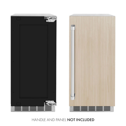 ZLINE 15 in. Touchstone Gourmet Ice Maker with Drain Pump and Panel Ready Door (IGMDP-15) front.