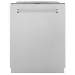 ZLINE 24 in. Monument Series 3rd Rack Top Touch Control Dishwasher with Satin Stainless Steel Panel and Stainless Steel Tub, 45dBa (DWMT-SN-24)