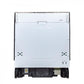 ZLINE 24 in. Stainless Steel Top Control Built-In Dishwasher with Stainless Steel Tub and Modern Style Handle, 52dBa (DW-304-24) front, without panel, closed.