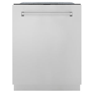 ZLINE 24 in. Monument Series 3rd Rack Top Touch Control Dishwasher in Stainless Steel with Stainless Steel Tub, 45dBa (DWMT-304-24)