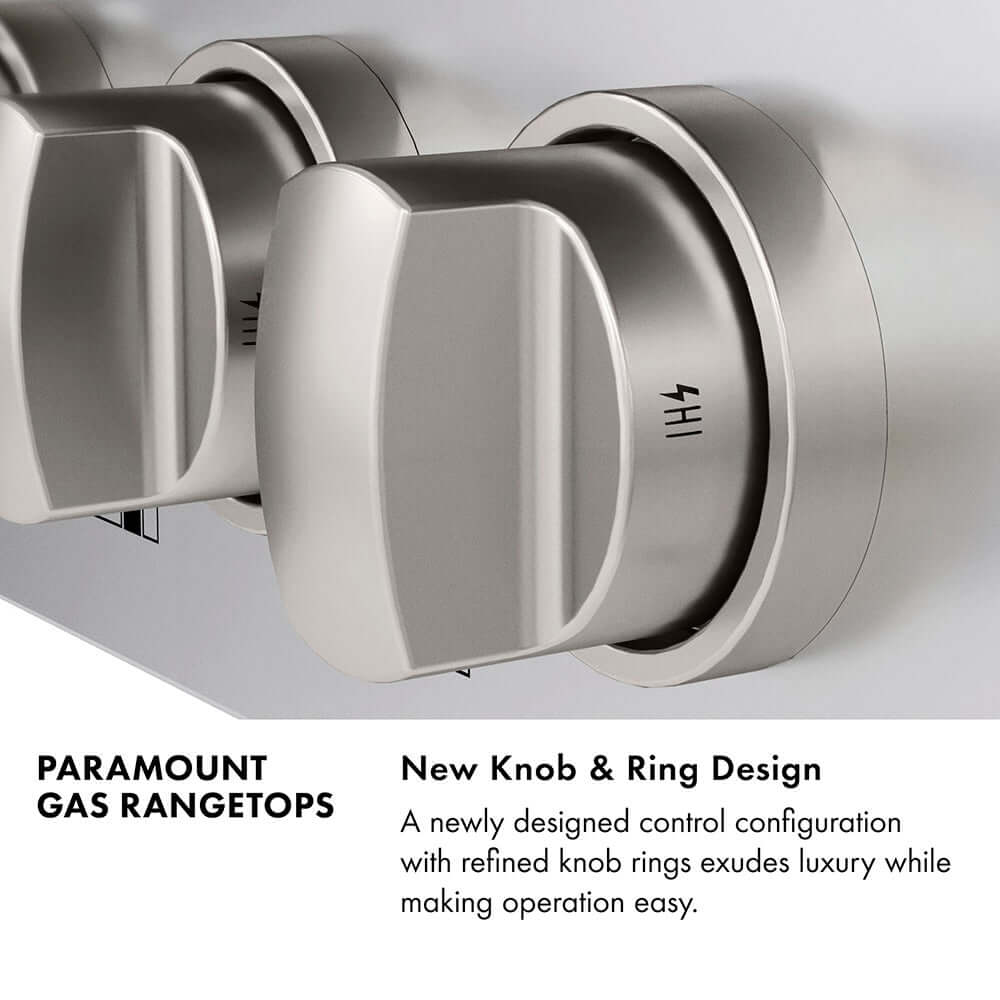 ZLINE Autograph Edition 48 in. Paramount Gas Rangetop with 8 Burner DuoPro™ Cooktop in Black Stainless Steel and Champagne Bronze Accents (PSRTBZ-48-CB)