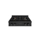 ZLINE 30 in. Paramount Gas Rangetop with 4 Brass Burners and Porcelain Cooktop in Black Stainless Steel (SRTB-BR-30) front.
