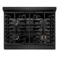 ZLINE 30 in. Paramount Gas Rangetop with 4 Burners and Porcelain Cooktop in Black Stainless Steel, Open Box-Great Condition