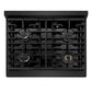 ZLINE 30 in. Paramount Gas Rangetop with 4 Burners and Porcelain Cooktop in Black Stainless Steel, Open Box-Good Condition