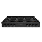 ZLINE 48 in. Paramount Gas Rangetop with 8 Burners and Porcelain Cooktop in Black Stainless Steel, Open Box-Good Condition