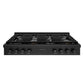 ZLINE 48 in. Paramount Gas Rangetop with 8 Burners and Porcelain Cooktop in Black Stainless Steel, Open Box-Great Condition