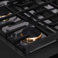 ZLINE Autograph Edition 30 in. Paramount Gas Rangetop with 4 Burners and Porcelain Cooktop in Black Stainless Steel with Polished Gold Accents, Open Box-Good Condition