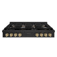 ZLINE 48 in. Autograph Edition Paramount Gas Rangetop with 8 Burners and Porcelain Cooktop in Black Stainless Steel with Champagne Bronze Accents, Open Box-Great Condition