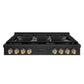 ZLINE 48 in. Autograph Edition Paramount Gas Rangetop with 8 Burners and Porcelain Cooktop in Black Stainless Steel with Polished Gold Accents, Open Box-Great Condition