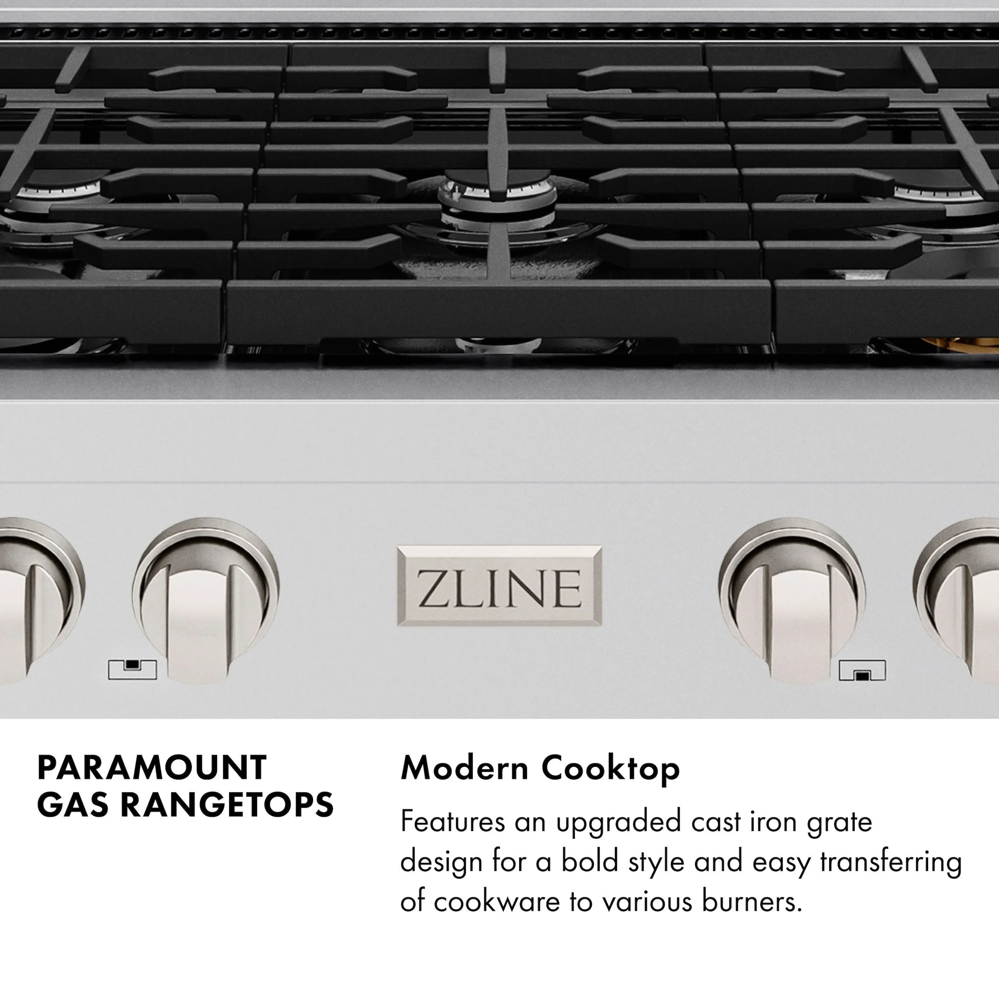 ZLINE 36 in. Paramount Gas Rangetop with 6 Burners and Porcelain Cooktop in Stainless Steel, Open Box-Great Condition