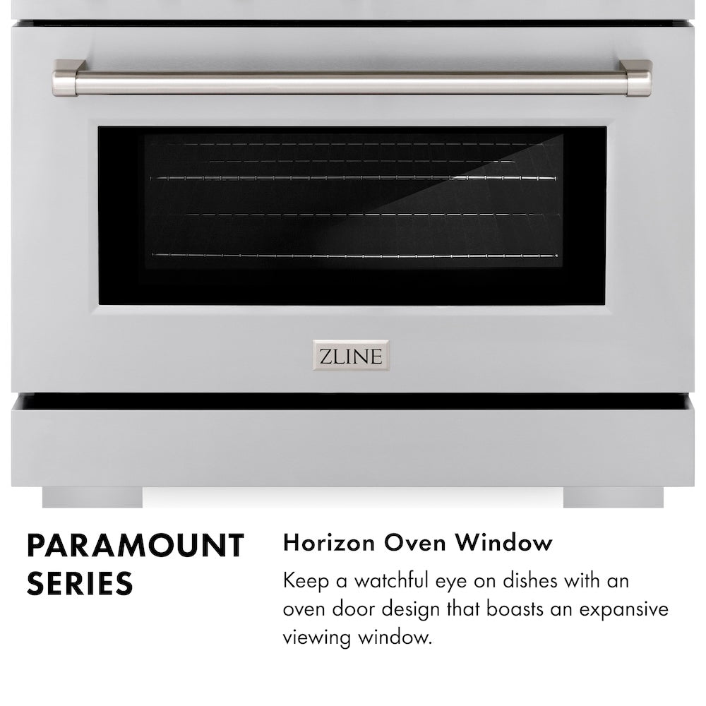 ZLINE 48 in. 6.7 cu. ft. Paramount Double Oven Dual Fuel Range with 8 Burner Gas Cooktop in Stainless Steel (SDR48)