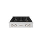ZLINE 30 in. Paramount Gas Rangetop with 4 Burners and Porcelain Cooktop in Satin Stainless Steel, Open Box-Good Condition
