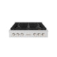 ZLINE 36 in. Paramount Gas Rangetop with 6 Burners and Porcelain Cooktop in Satin Stainless Steel, Open Box-Good Condition