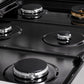 ZLINE 36 in. Paramount Gas Rangetop with 6 Burners and Porcelain Cooktop in Satin Stainless Steel (SRTS-36) porcelain cooktop with no grates.