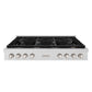ZLINE 48 in. Paramount Gas Rangetop with 8 Burners and Porcelain Cooktop in Satin Stainless Steel, Open Box-Good Condition