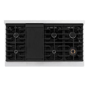 ZLINE 48 in. Paramount Gas Rangetop with 8 Burners and Porcelain Cooktop in Satin Stainless Steel, Open Box-Great Condition