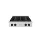 ZLINE Autograph Edition 30 in. Paramount Gas Rangetop with 4 Burners and Porcelain Cooktop in Satin Stainless Steel with Matte Black Accents, Open Box-Good Condition
