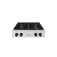 ZLINE Autograph Edition 30 in. Paramount Gas Rangetop with 4 Burners and Porcelain Cooktop in Satin Stainless Steel with Matte Black Accents, Open Box-Great Condition