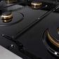 ZLINE 48 in. Autograph Edition Paramount Gas Rangetop with 8 Burners and Porcelain Cooktop in Satin Stainless Steel with Matte Black Accents, Open Box-Good Condition