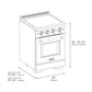 ZLINE 24 in. 3.2 cu. ft. Paramount Induction Range with 3 Element Cooktop and Electric Convection Oven in Stainless Steel, Open Box-Good Condition