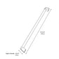 ZLINE Autograph Edition 30 in. Helix Handle (Set of 1) for Paramount and Select Ranges in Polished Gold (SGZ-054B-K-G) dimensional diagram.