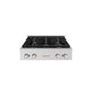 ZLINE 30 in. Paramount Gas Rangetop with 4 Burners and Porcelain Cooktop in Stainless Steel, Open Box-Great Condition
