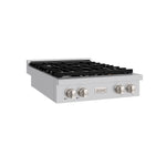 ZLINE 30 in. Paramount Gas Rangetop with 4 Burners and Porcelain Cooktop in Stainless Steel, Open Box-Good Condition