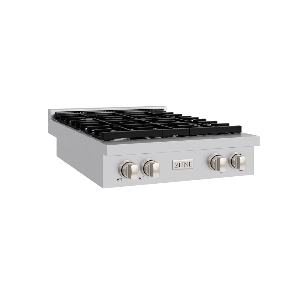 ZLINE 30 in. Paramount Gas Rangetop with 4 Burners and Porcelain Cooktop in Stainless Steel, Open Box-Good Condition