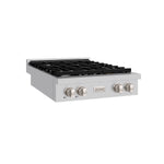 ZLINE 30 in. Paramount Gas Rangetop with 4 Burners and Porcelain Cooktop in Stainless Steel, Open Box-Great Condition main image.