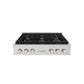 ZLINE 36 in. Paramount Gas Rangetop with 6 Burners and Porcelain Cooktop in Stainless Steel, Open Box-Great Condition