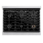 ZLINE 36 in. Paramount Gas Rangetop with 6 Burners and Porcelain Cooktop in Stainless Steel, Open Box-Good Condition