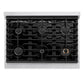 ZLINE 36 in. Paramount Gas Rangetop with 6 Burners and Porcelain Cooktop in Stainless Steel, Open Box-Great Condition