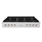 ZLINE 48 in. Paramount Gas Rangetop with 8 Burners and Porcelain Cooktop in Stainless Steel, Open Box-Great Condition