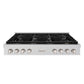 ZLINE 48 in. Paramount Gas Rangetop with 8 Burners and Porcelain Cooktop in Stainless Steel, Open Box-Good Condition