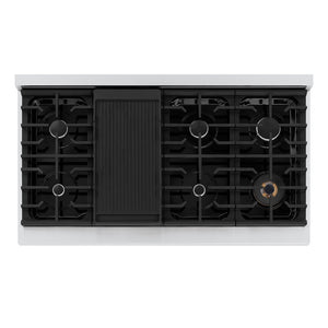 ZLINE 48 in. Paramount Gas Rangetop with 8 Burners and Porcelain Cooktop in Stainless Steel, Open Box-Great Condition