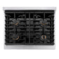 ZLINE Autograph Edition 30 in. Paramount Gas Rangetop with 4 Burners and Porcelain Cooktop in Stainless Steel with Champagne Bronze Accents, Open Box-Great Condition