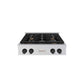 ZLINE Autograph Edition 30 in. Paramount Gas Rangetop with 4 Burners and Porcelain Cooktop in Stainless Steel with Matte Black Accents, Open Box-Good Condition