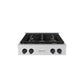 ZLINE Autograph Edition 30 in. Paramount Gas Rangetop with 4 Burners and Porcelain Cooktop in Stainless Steel with Matte Black Accents, Open Box-Great Condition